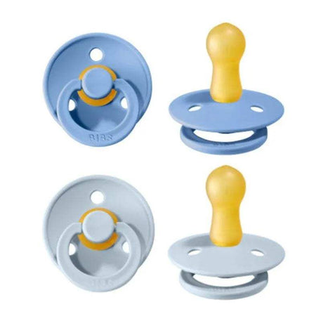 Lot de 2 Sucettes Bibs - Sky Blue & Baby Blue - Bibs - Sucettes pour bébé Maroc -www.babyboss.ma