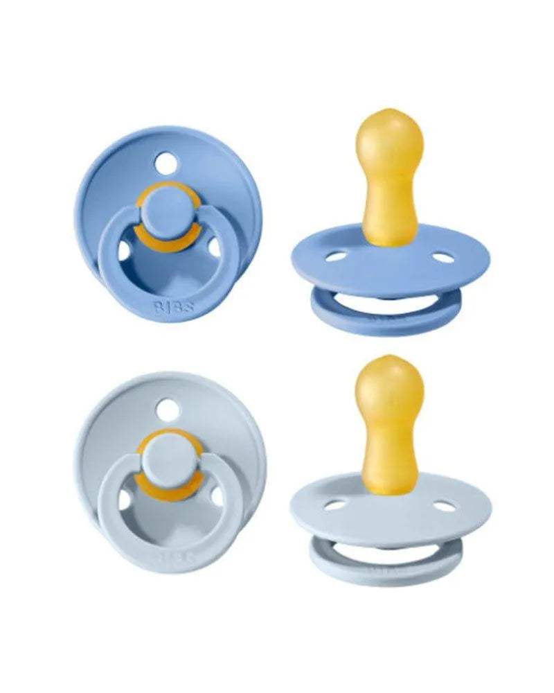 Lot de 2 Sucettes Bibs - Sky Blue & Baby Blue - Bibs - Sucettes pour bébé Maroc -www.babyboss.ma