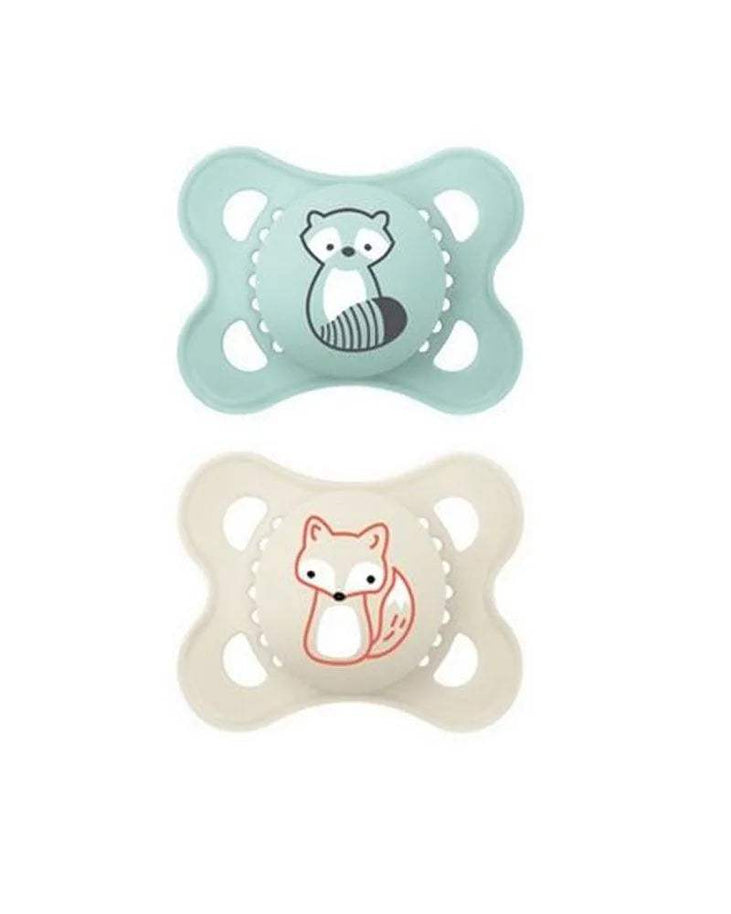 Lot de 2 Sucettes MAM Original 2-6 mois - Raton Laveur & Renard - MAM - pour bébé maroc - www.babyboss.ma