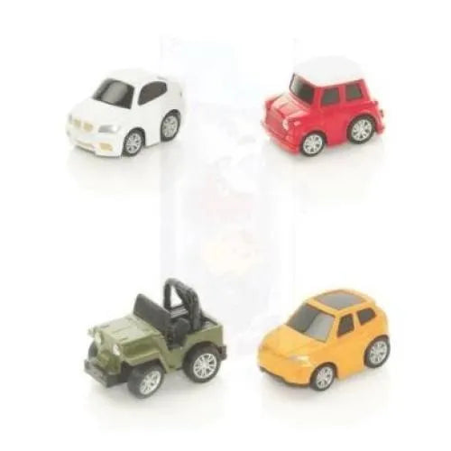 LOT DE 4 VOITURES MINIATURES MINI METALLIQUES - babyboss toys - pour bébé maroc