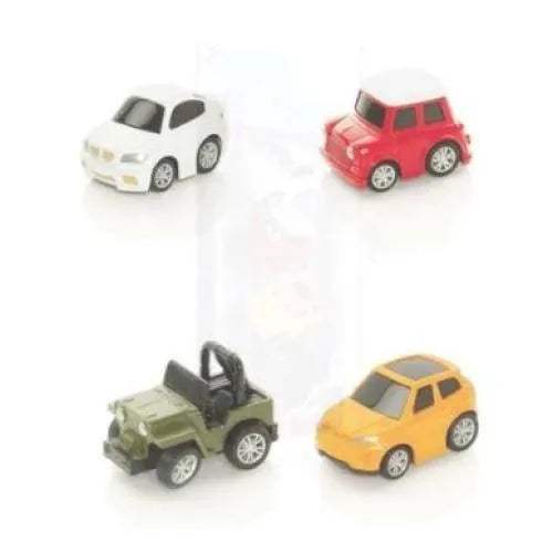 LOT DE 4 VOITURES MINIATURES MINI METALLIQUES - babyboss toys - pour bébé Maroc -www.babyboss.ma