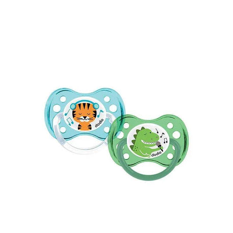 lot-de-2-sucettes-physiologique-silicone-dodie-6m-tigredinosaure-babyboss-ma-dodie-pour-bebe-maroc - Babyboss.ma -bebe-maroc
