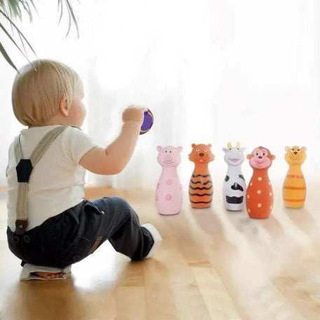 LUDI - Jeu de 5 quilles en forme d'animaux - Ludi - pour bébé Maroc -www.babyboss.ma