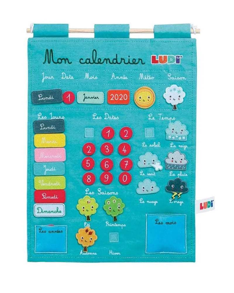 Ludi Mon Calendrier Basic - Bleu - Ludi - Jouets éducatifs pour bébé Maroc -www.babyboss.ma