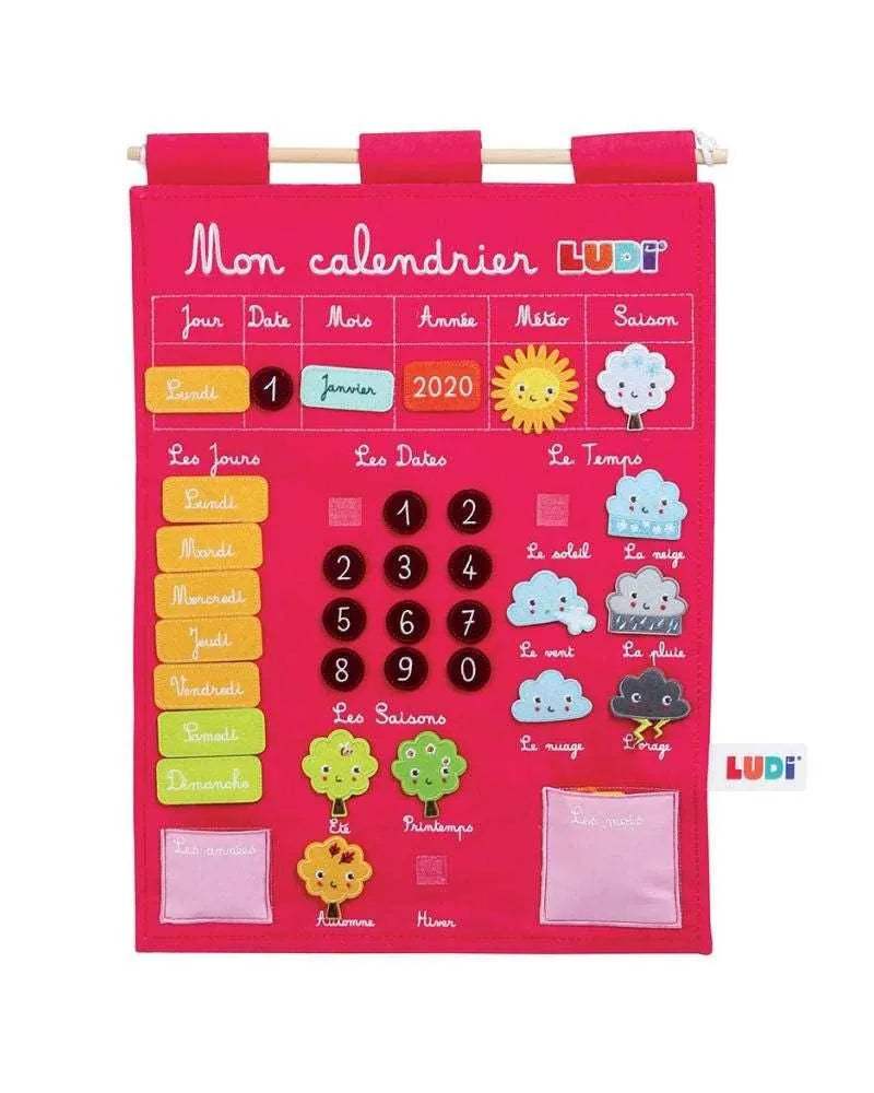 Ludi Mon Calendrier Basic - Rose - Ludi - Jouets éducatifs - Babyboss.ma