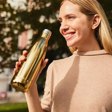 Miniland Bouteille Deluxe 500ml - Gold - Miniland - Gourdes Isothermes pour bébé Maroc -www.babyboss.ma