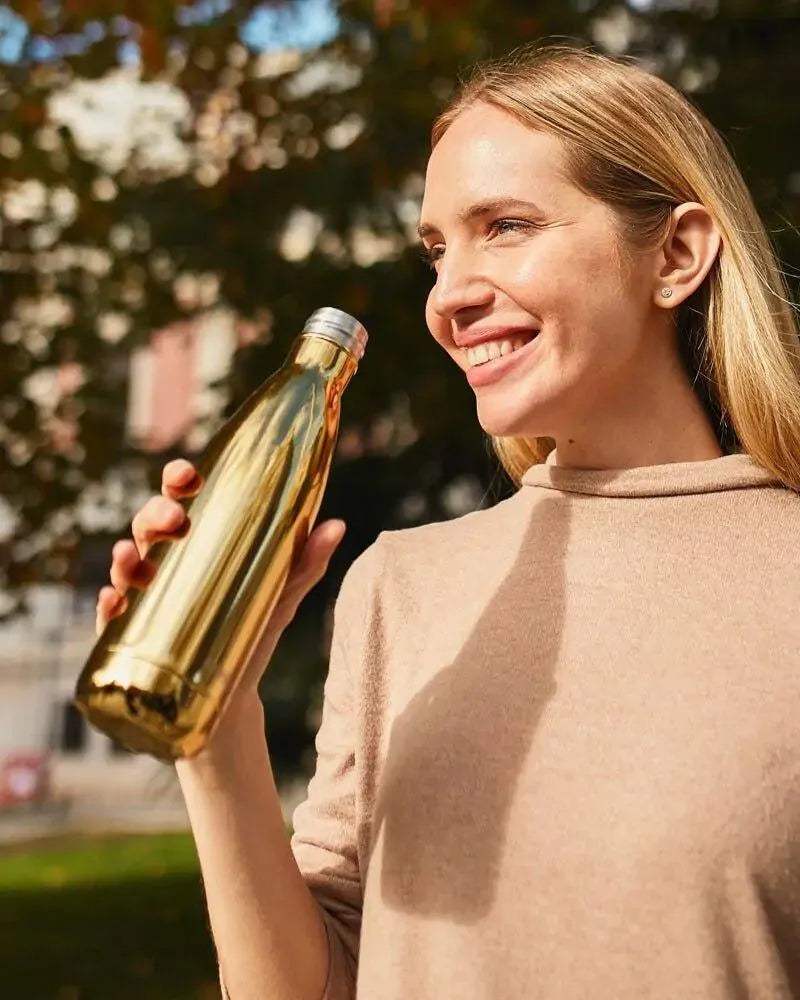 Miniland Bouteille Deluxe 500ml - Gold - Miniland - Gourdes Isothermes pour bébé Maroc -www.babyboss.ma