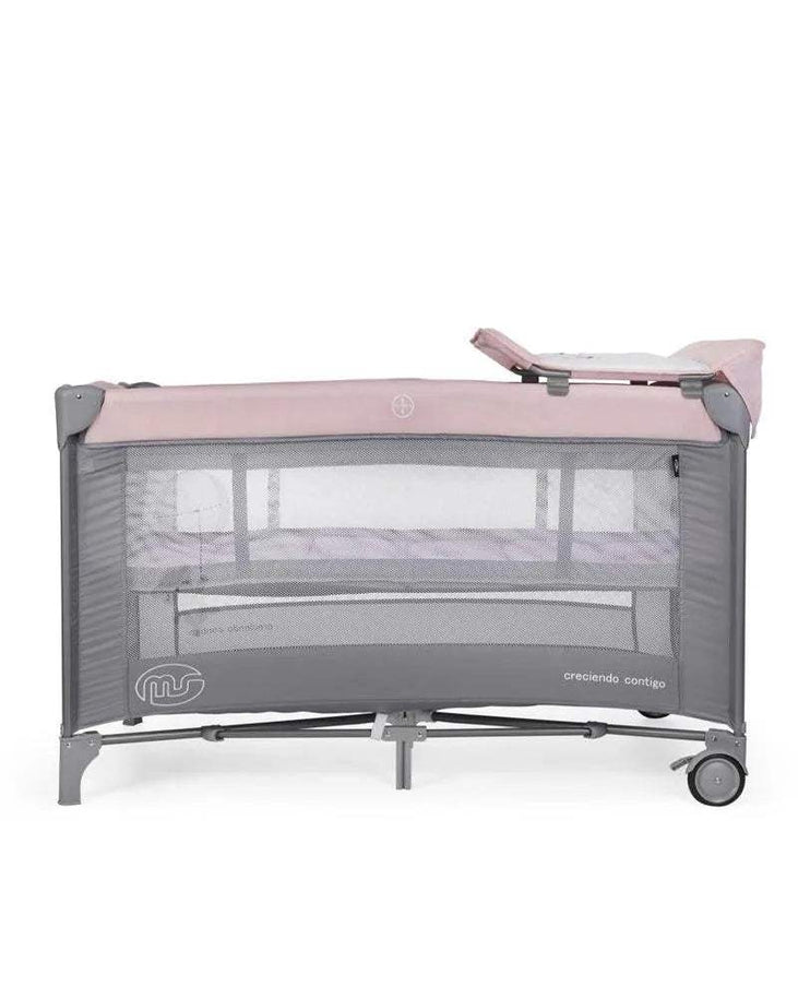 MS Innovaciones Lit de Voyage Complet Oxford - Rose & Gris - MS Innovaciones - Lits Parapluie pour bébé Maroc -www.babyboss.ma