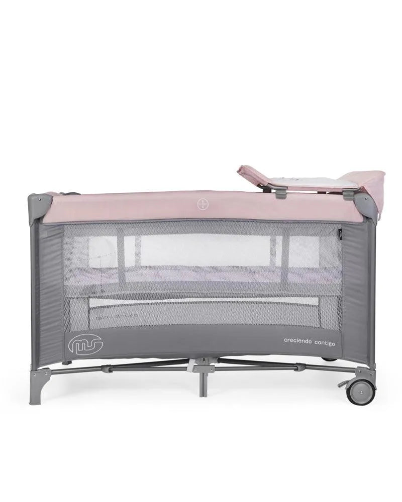 MS Innovaciones Lit de Voyage Complet Oxford - Rose & Gris - Babyboss.ma - MS Innovaciones - pour bébé maroc