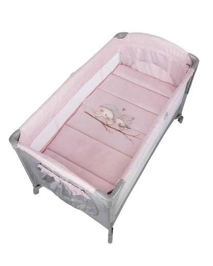 MS Innovaciones Lit de Voyage Complet Oxford - Rose & Gris - Babyboss.ma - MS Innovaciones - pour bébé maroc