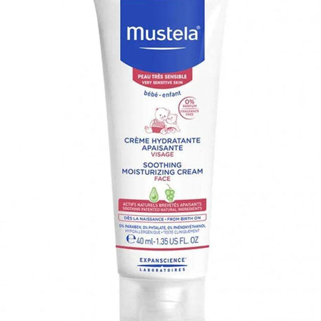 Mustela Crème Visage Hydratante Apaisante - 40ml - Mustela - Hygiène et Soin pour bébé Maroc -www.babyboss.ma