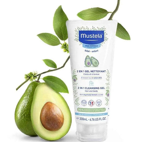 Mustela Gel Nettoyant 2 en 1 Cheveux et Corps - 200ml - Mustela - Hygiène et Soin pour bébé Maroc -www.babyboss.ma