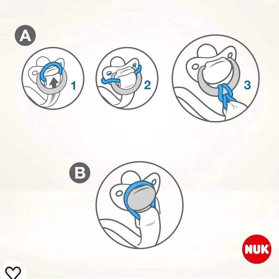 Nuk Attache-sucette tissu montgolfière rose - NUK - pour bébé Maroc -www.babyboss.ma