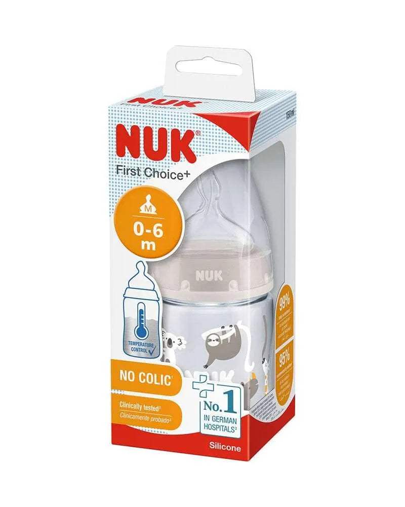 NUK Biberon First Choice+ 0-6m 150ml - Les Animaux - NUK - Biberon pour bébé Maroc -www.babyboss.ma