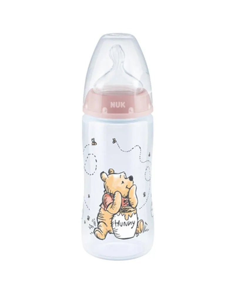 Nuk Biberon First Choice+ 300ml 0-6 mois - Winnie l’Ourson Rose - Babyboss.ma - NUK - pour bébé maroc