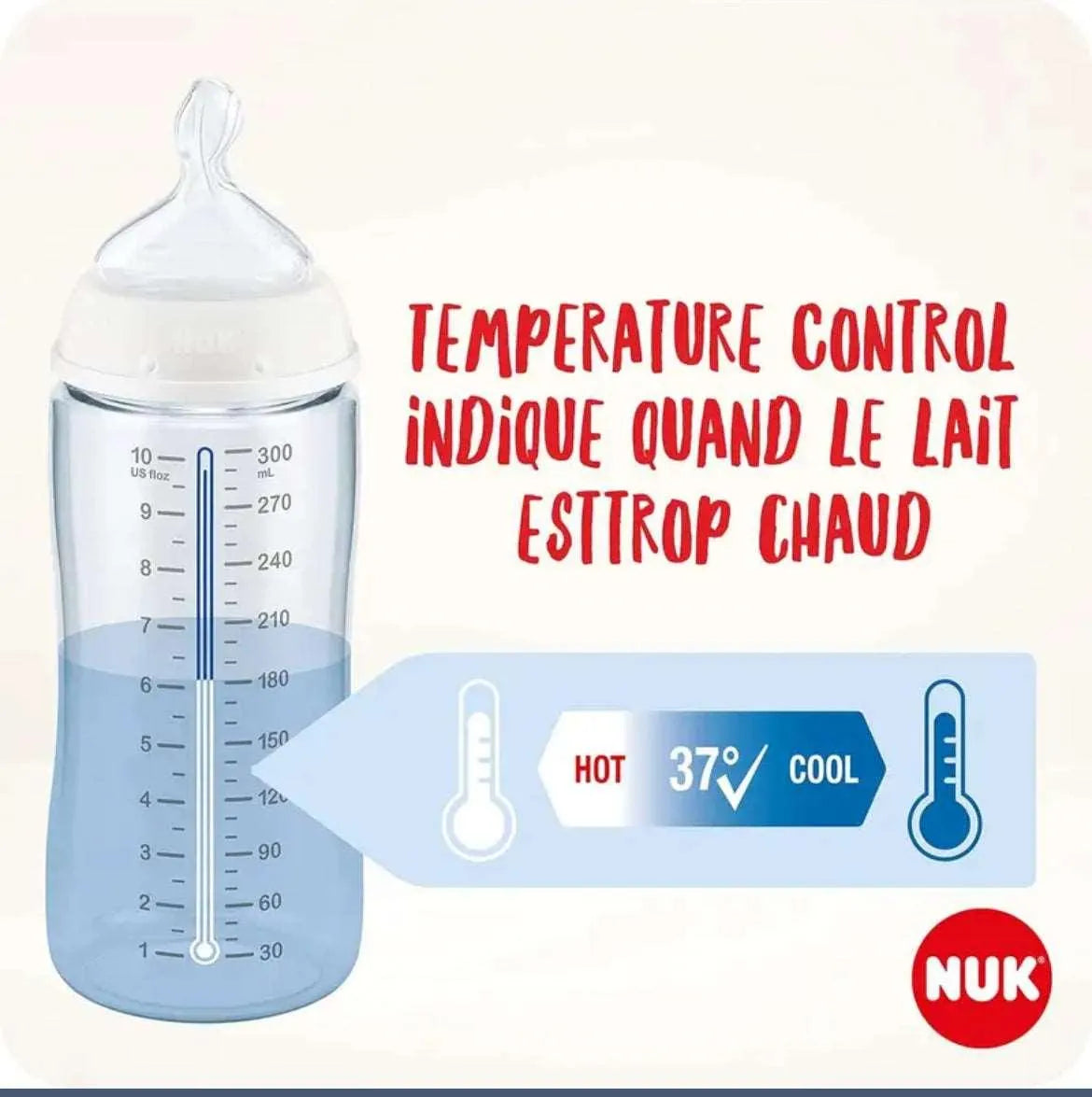 Nuk Biberon first choice+ Température control 150ml 0-6mois Cœur - Babyboss.ma - NUK - pour bébé maroc