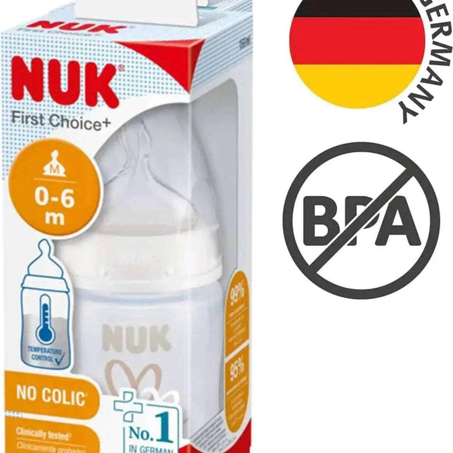 Nuk Biberon first choice+ Température control 150ml 0-6mois Cœur - NUK - pour bébé Maroc -www.babyboss.ma