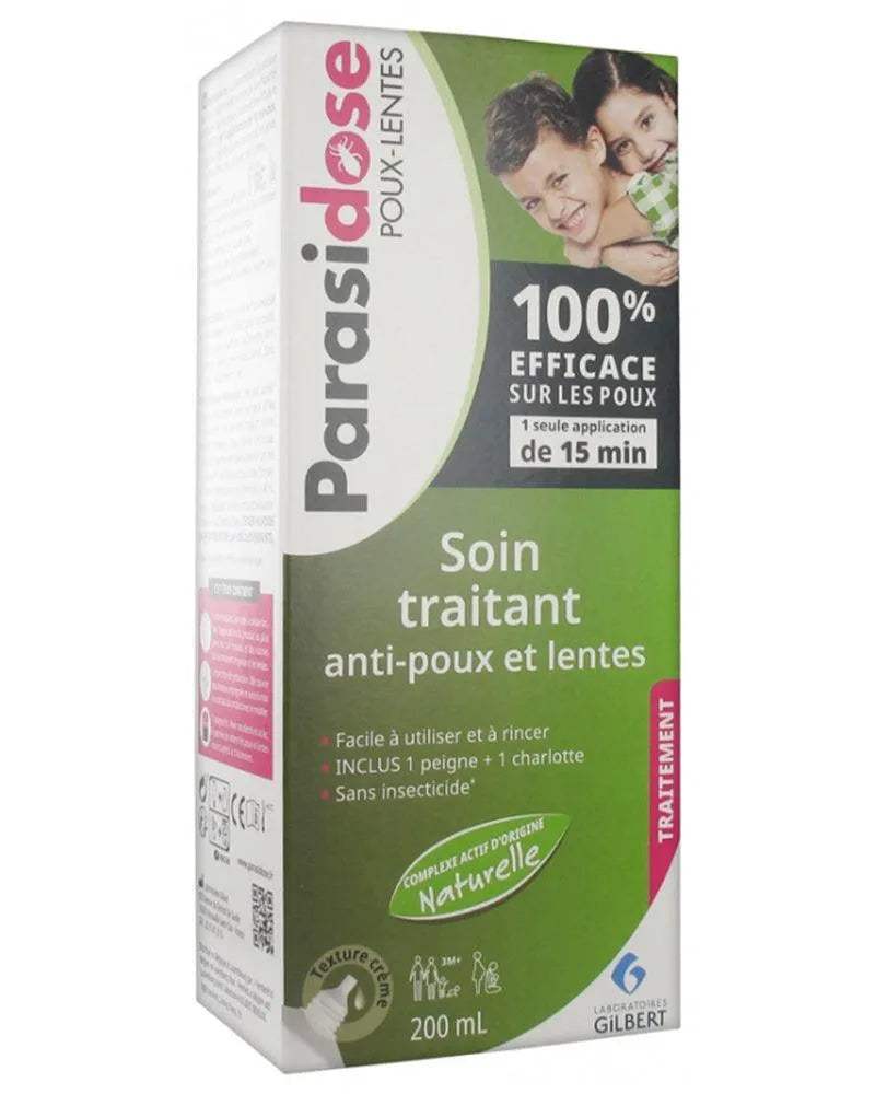 Parasidose Gilbert Soin Traitant Anti-Poux et Lentes - 200ml - Gilbert - Soins Anti-Poux pour bébé Maroc -www.babyboss.ma