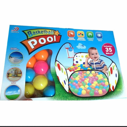 Parc Basketball Pool + 35 Balles - Babyboss.ma - pool - pour bébé maroc