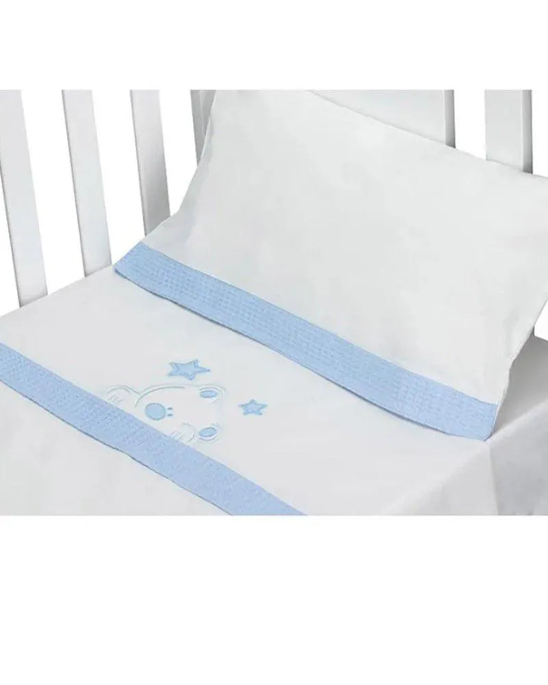 Parure de Lit 60×120cm - Bleu - Babyboss.ma - Interbaby - pour bébé maroc