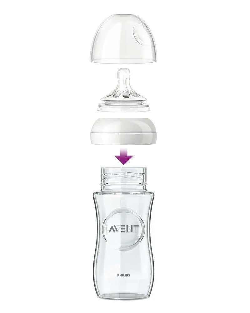 Philips Avent Biberon Natural en Verre - 240ml - Babyboss.ma - Philips Avent - pour bébé maroc