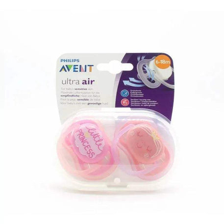 Philips Avent Ultra Air Sucette 6-18m Little Princess X2 - Philips Avent - pour bébé Maroc -www.babyboss.ma