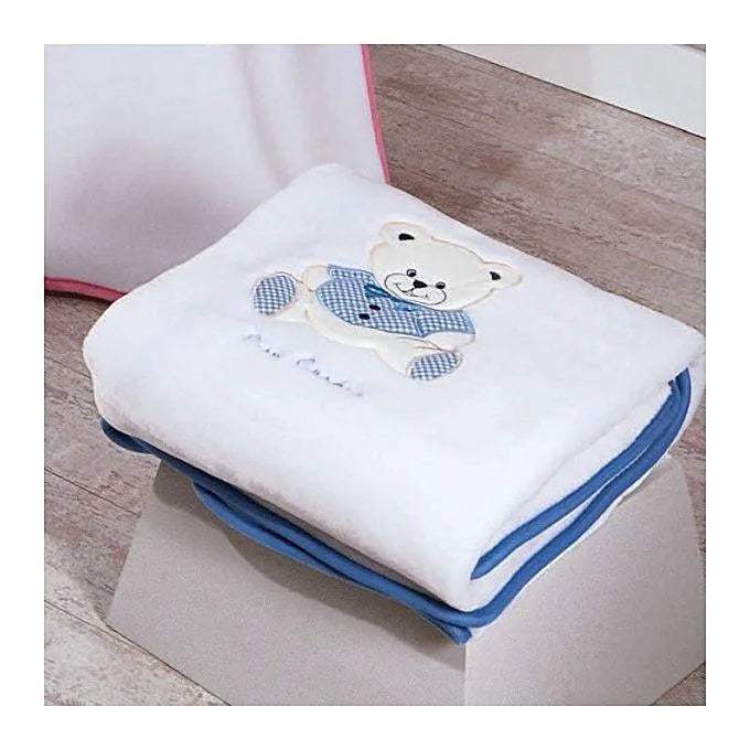 Pierre Cardin Couverture Ours Bleu 110x140cm - Pierre Cardin - pour bébé Maroc -www.babyboss.ma