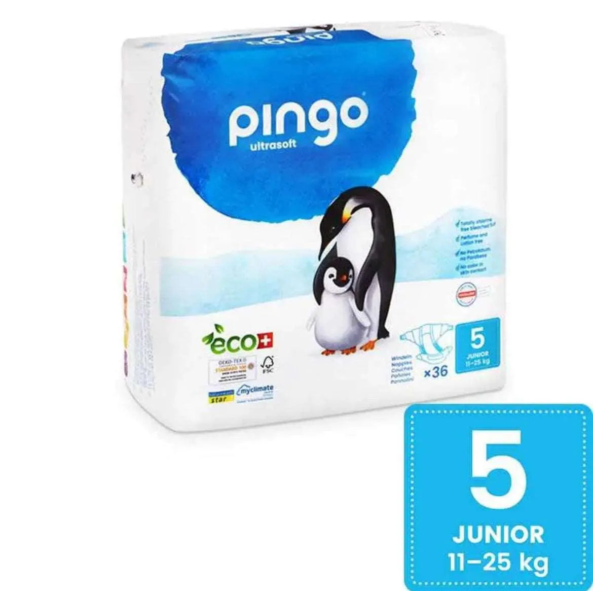 Pingo – Couches Écologiques Taille 5 (11-25kg) 36unités - Babyboss.ma - Pingo - pour bébé maroc