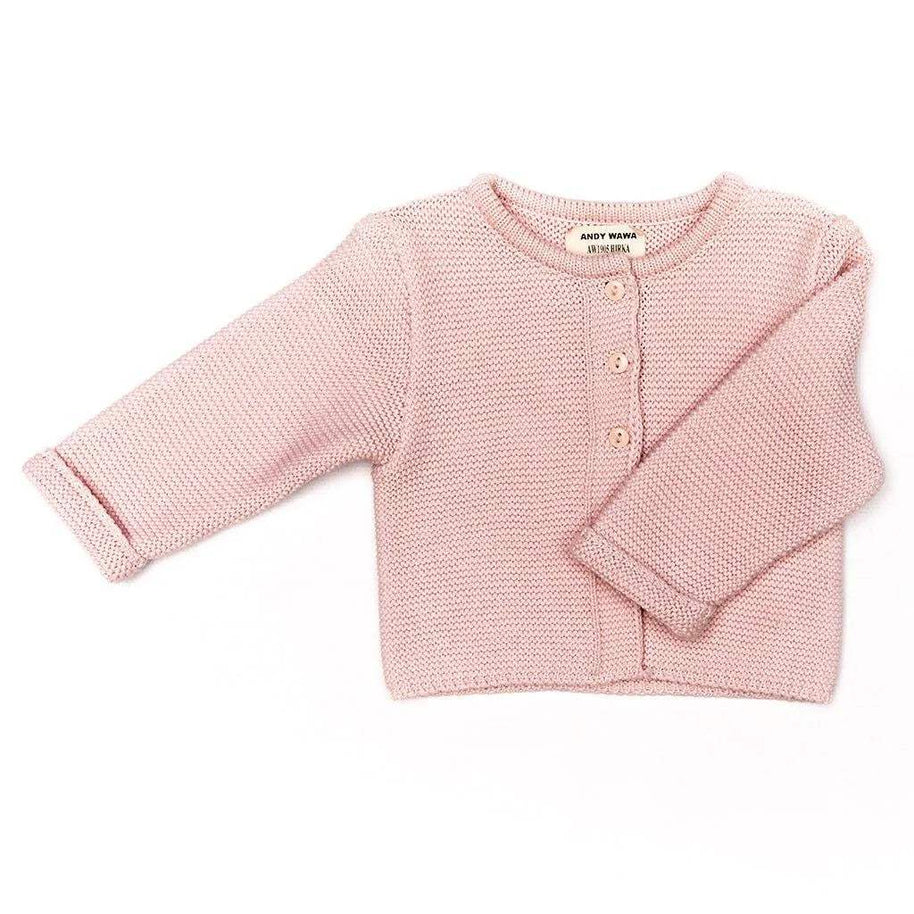 Pink Knitted Cardigan - Andywawa - Cardigans & Sweaters pour bébé Maroc -www.babyboss.ma