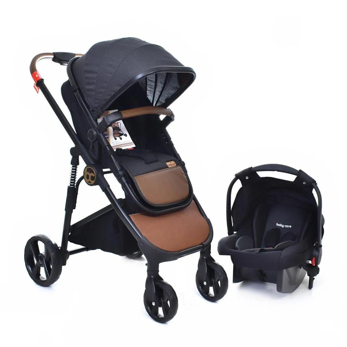 Poussette Black Camel avec 1 maxi cosy BabyCare - Babyboss.ma - babycare - pour bébé maroc