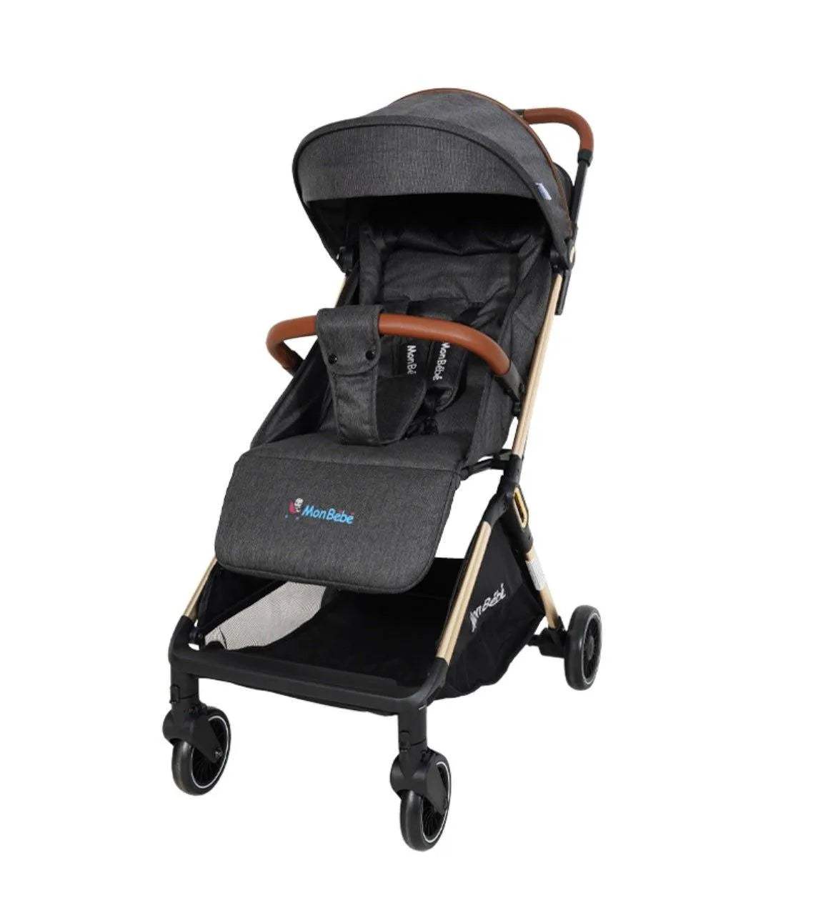 POUSSETTE GOLD EDITION AUTO-PLIANTE GRIS FONCE – MON BÉBÉ - mon bebe - pour bébé Maroc -www.babyboss.ma