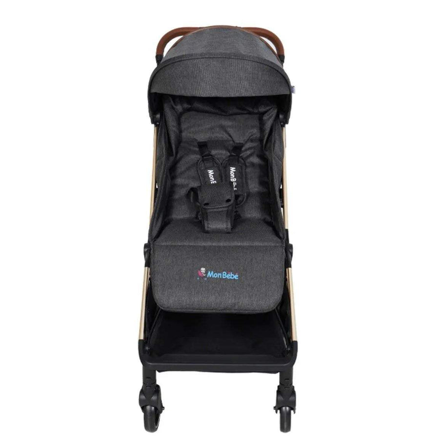POUSSETTE GOLD EDITION AUTO-PLIANTE GRIS FONCE – MON BÉBÉ - mon bebe - pour bébé Maroc -www.babyboss.ma