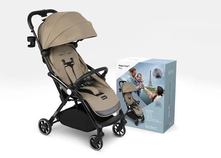 Poussette MAGICFOLD Plus Sable - Leclerc Baby - Babyboss.ma - Leclerc - pour bébé maroc