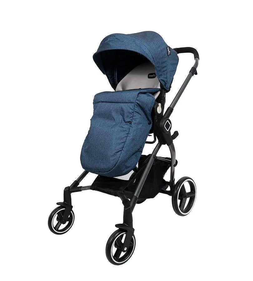 POUSSETTE REVERSIBLE NUVEU BLEU -EVENFLO - Babyboss.ma - EVENFLO - pour bébé maroc