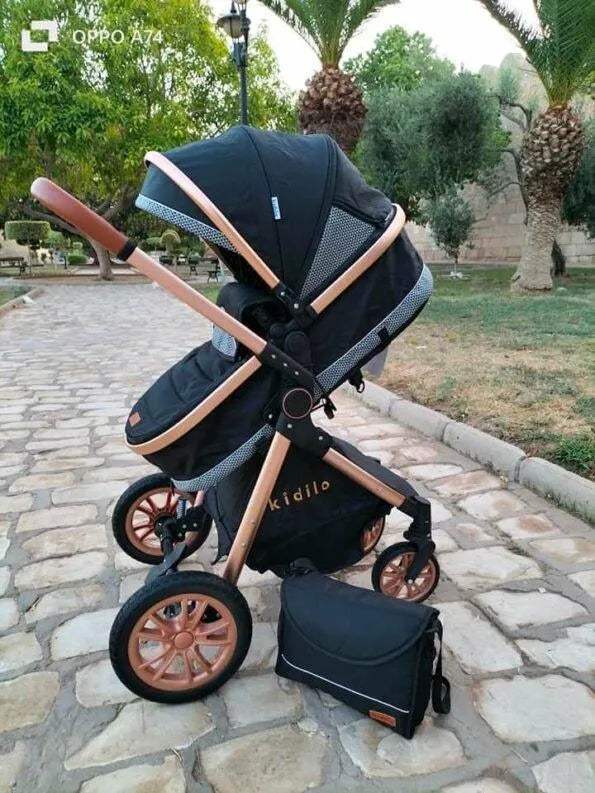 Poussette Réversible + siège auto V91- Kidilo - Kidilo - Poussettes pour bébé Maroc -www.babyboss.ma