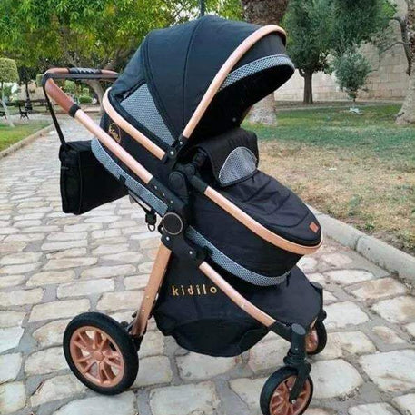 Poussette Réversible + siège auto V91- Kidilo - Kidilo - Poussettes pour bébé Maroc -www.babyboss.ma