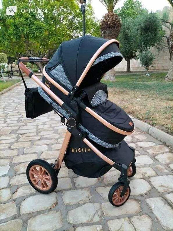 Poussette Réversible + siège auto V91- Kidilo - Kidilo - Poussettes pour bébé Maroc -www.babyboss.ma