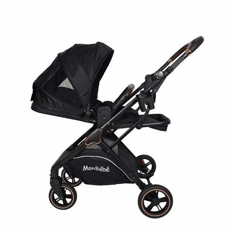 MonBébé POUSSETTE RÉVERSIBLE NOIR – MON BÉBÉ - mon bebe - Poussettes pour bébés pour bébé Maroc -www.babyboss.ma