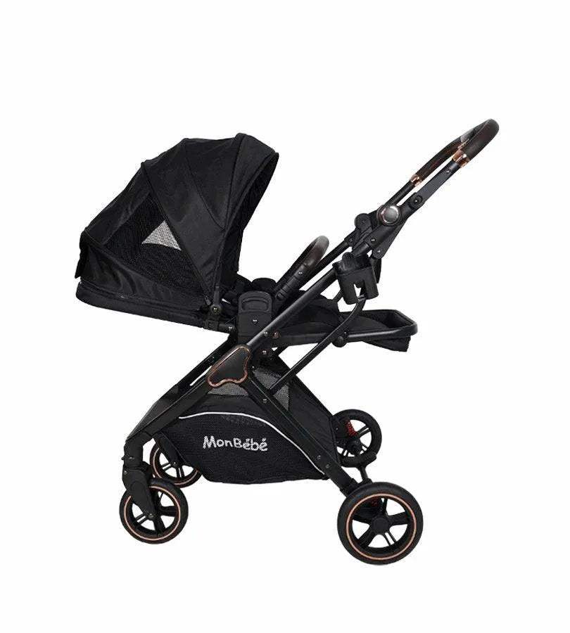 MonBébé POUSSETTE RÉVERSIBLE NOIR – MON BÉBÉ - mon bebe - Poussettes pour bébés pour bébé Maroc -www.babyboss.ma