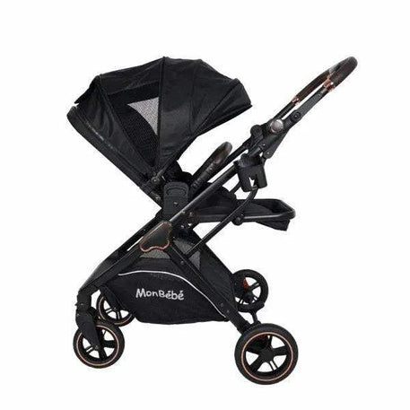 MonBébé POUSSETTE RÉVERSIBLE NOIR – MON BÉBÉ - mon bebe - Poussettes pour bébés pour bébé Maroc -www.babyboss.ma
