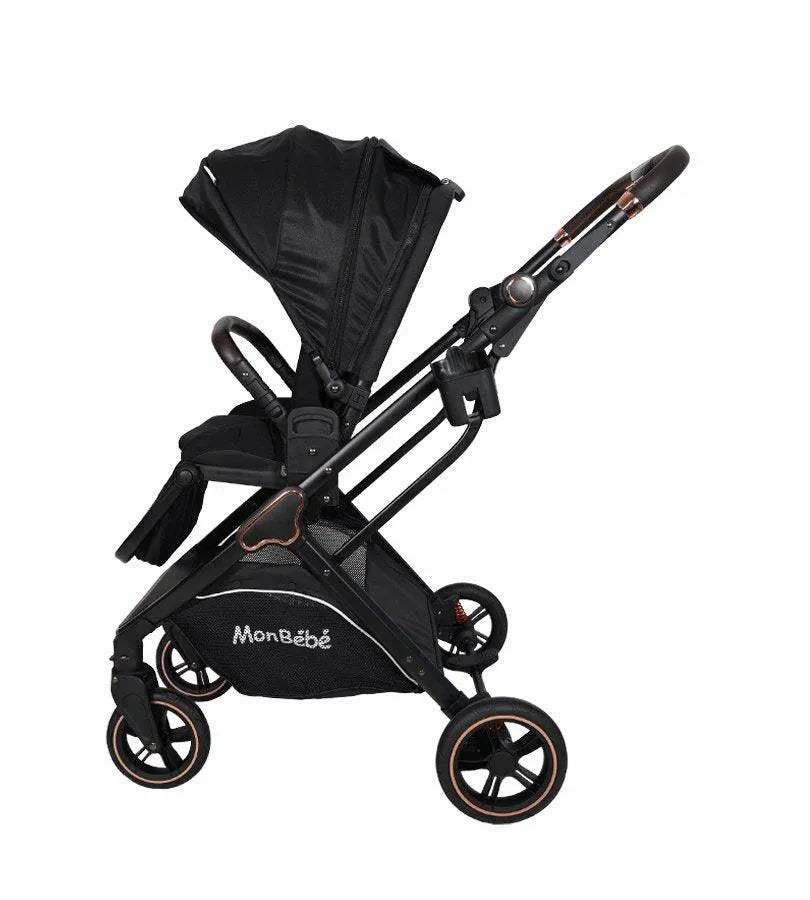 MonBébé POUSSETTE RÉVERSIBLE NOIR – MON BÉBÉ - mon bebe - Poussettes pour bébés pour bébé Maroc -www.babyboss.ma