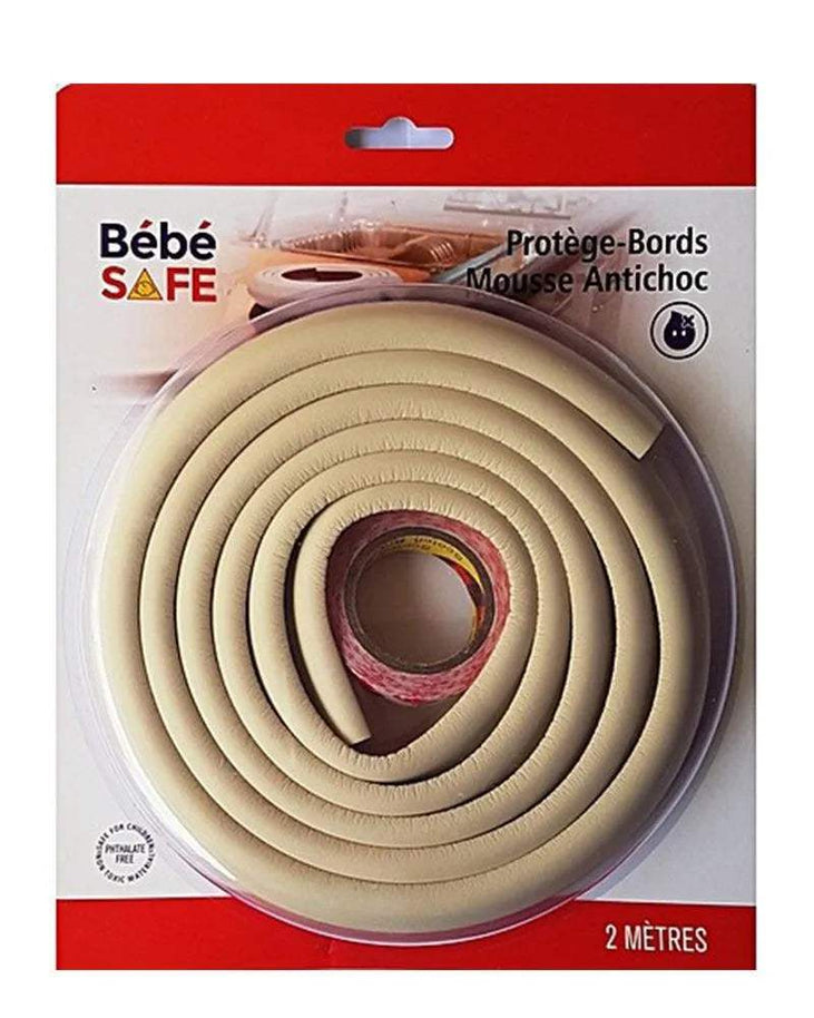 Protège bords mousse 2m Bébé Safe - Blanc - Bébé Safe - Sécurité Maison pour bébé Maroc -www.babyboss.ma