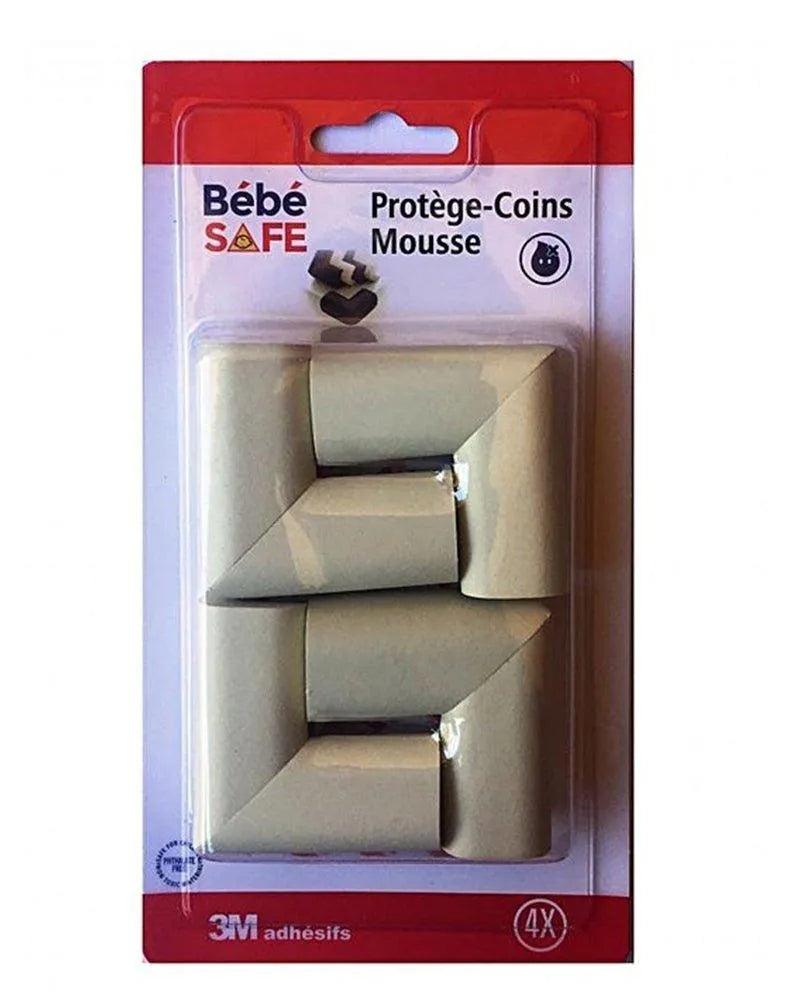 Protège Coins Mousse (4pcs) Bébé Safe - Blanc - Babyboss.ma - Bébé Safe - pour bébé maroc