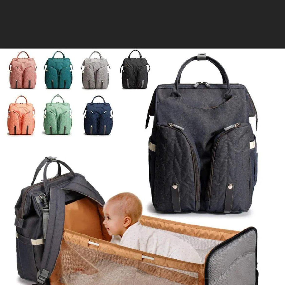 Sac à Dos à Langer avec Lit à Langer Lit Pliant Portable Convertible Multifonction - sac - pour bébé Maroc -www.babyboss.ma