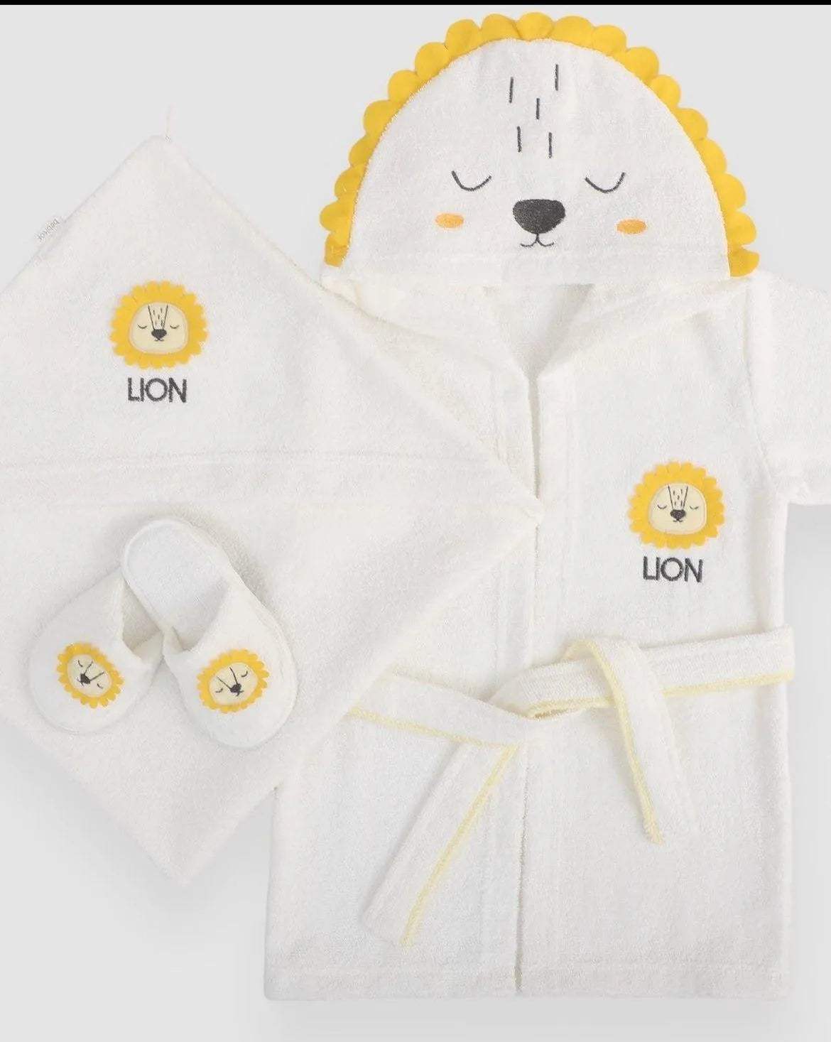 Set sortie de bain 100%coton - Bebitof - Hygiène et Soin pour bébé Maroc -www.babyboss.ma