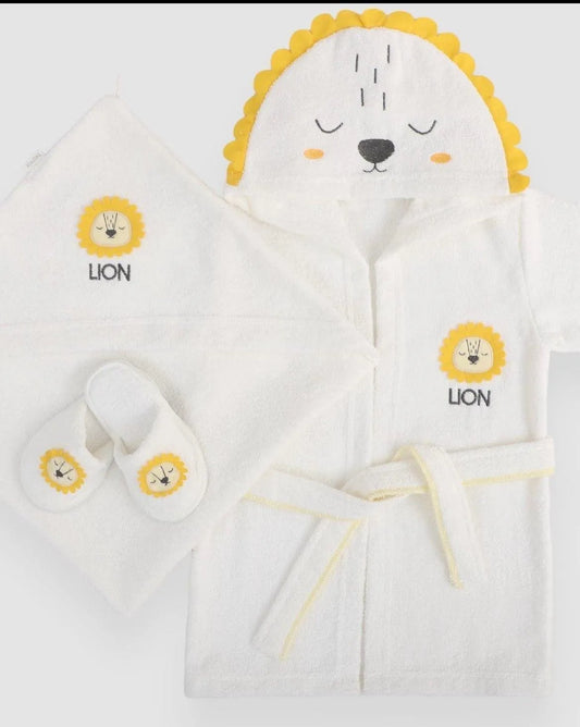 Set sortie de bain 100%coton - Babyboss.ma - Bebitof - pour bébé maroc