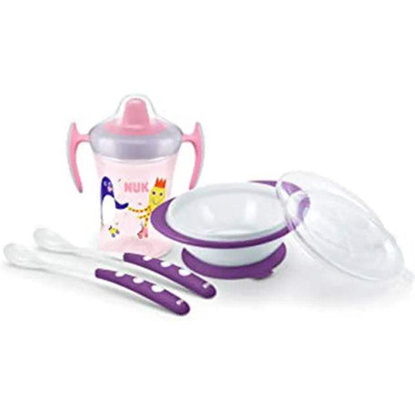 set-repas-nuk-4-pieces-roseandviolet-babyboss-ma-nuk-pour-bebe-maroc - Babyboss.ma -bebe-maroc