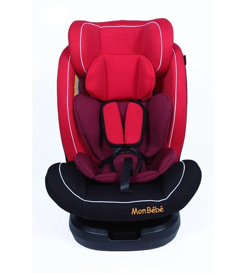 SIÈGE AUTO PIVOTANT ISOFIX GROUPE 0/1/2/3 ROUGE – MON BEBE - Babyboss.ma - mon bebe - pour bébé maroc