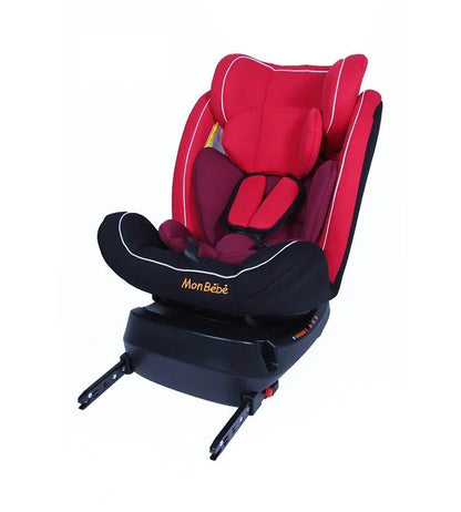 SIÈGE AUTO PIVOTANT ISOFIX GROUPE 0/1/2/3 ROUGE – MON BEBE - Babyboss.ma - mon bebe - pour bébé maroc