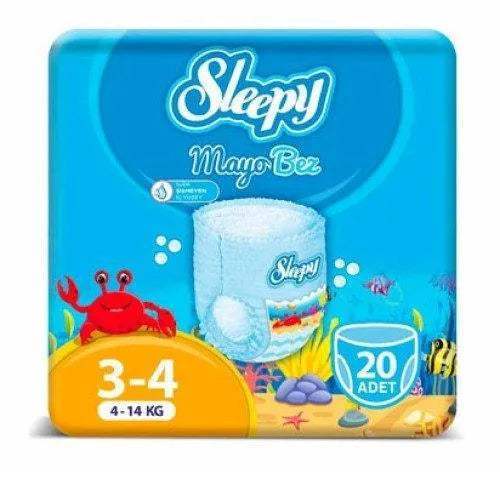 Sleepy Natural Couche piscine Taille 3/4 - (4-14kg) 20 Unités - Sleepy - Hygiène et Soin - Babyboss.ma